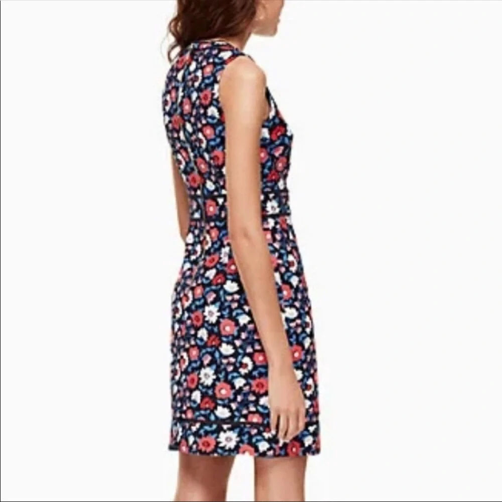 Kate Spade Shore Thing Floral Daisy Jacquard Sheath Dress Size 4 NWT